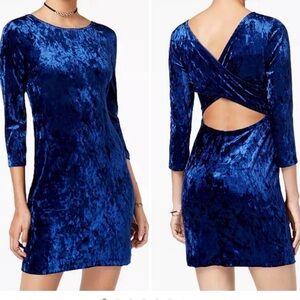 Teeze Me Elegant Backless Blue Dress